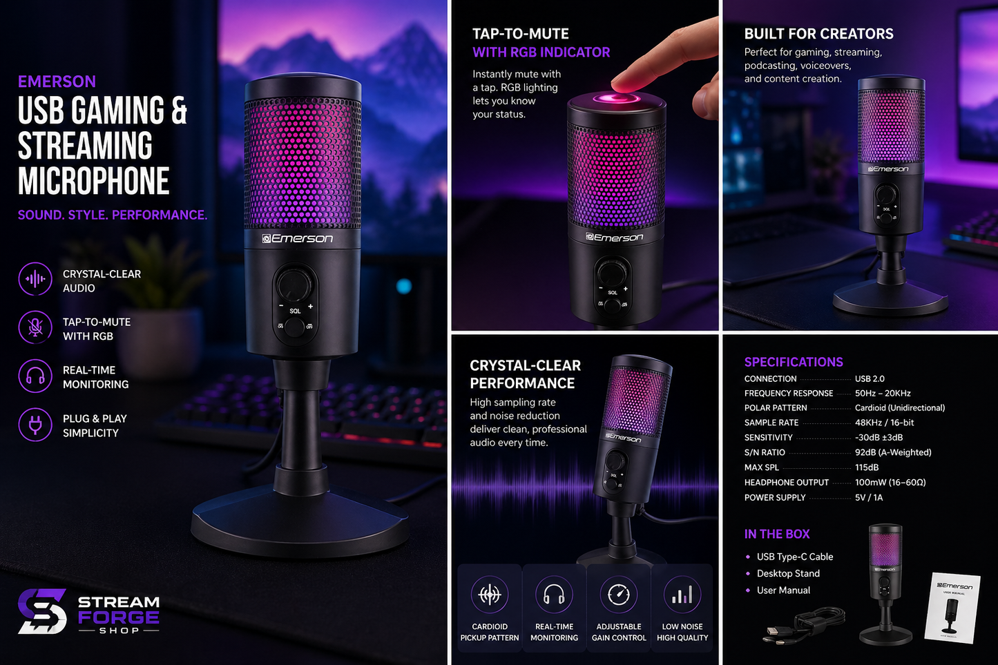 RGB USB Microphone